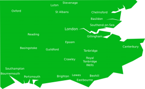 Map of London area. (UK)